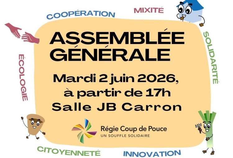 Le 2 juin 2026, c&rsquo;est l&rsquo;assemblée générale de la Régie Coup de Pouce !